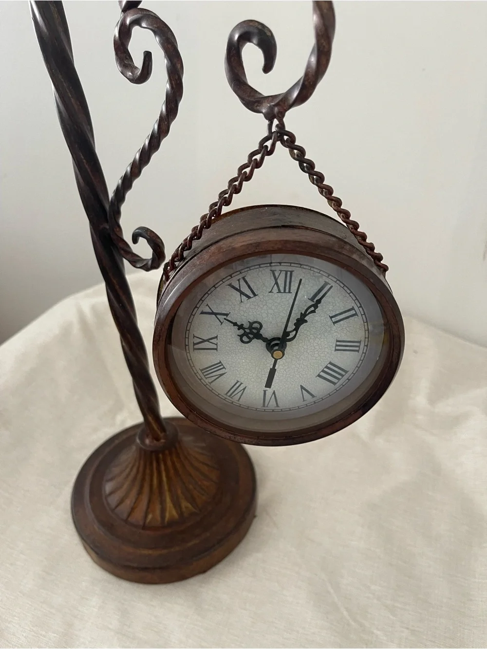Decorative Brown Hanging Table Clock Stand - Unbranded None Working